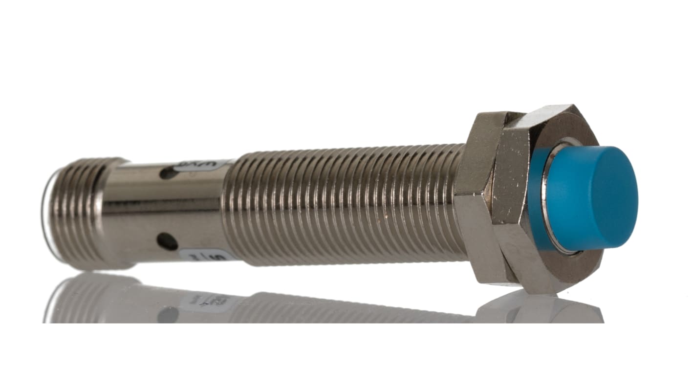 Sensore di prossimità induttivo cilindrico Sick IM12-04NPS-ZC1, filettatura M12, gamma di rilevamento 4 mm, IP67.