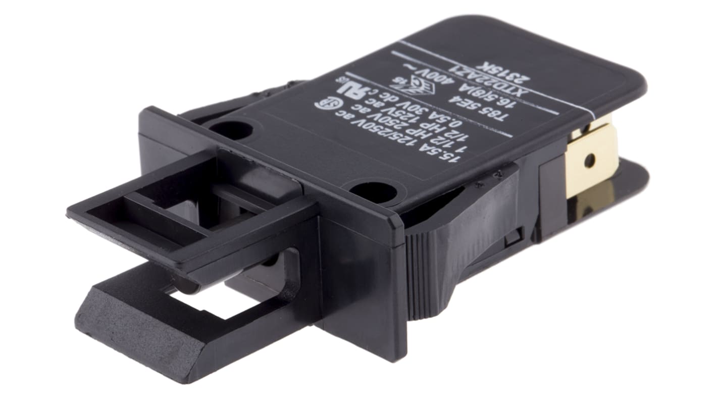 Microinterruttore Saia-Burgess 43251 DPST, interblocco di sicurezza, montaggio a pannello, corrente 16 A a 250 V.