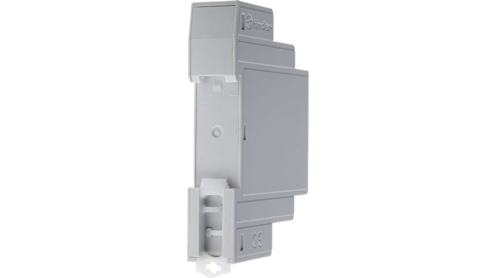 Finder 14.01.8.230.0000, temporizzatore luce scala unipolare, 230 V, intervallo 30s-20mn, montaggio su rotaia DIN, dimensioni 88.8mm x 63.8mm.
