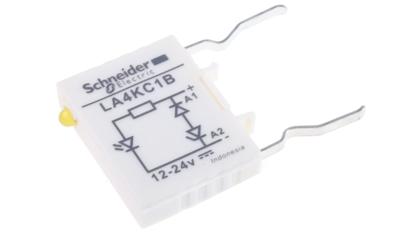 Schneider Electric LA4KC1B: Soppressore sovratensioni per Serie TeSys K, montaggio frontale, monitoraggio LED, intervallo -25°C/+50°C. Ideale per impianti industriali.