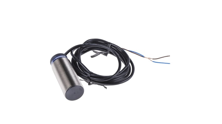 Sensore di prossimità cilindrico Telemecanique Sensors XSAV12801, M30, rilevamento 10 mm, alimentazione 24-240 V, IP67, cavo 2 m.