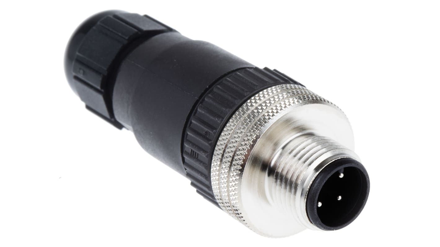 Connettore circolare M12 Brad Molex 1200710038, maschio, 4 poli, montaggio su cavo, IP67. Ideale per automazione industriale.