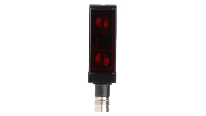 Sensore fotoelettrico Baumer FHDM 12P5001/S35A, rettangolare, rilevamento 15-300 mm, uscita PNP, IP67, connettore M8.