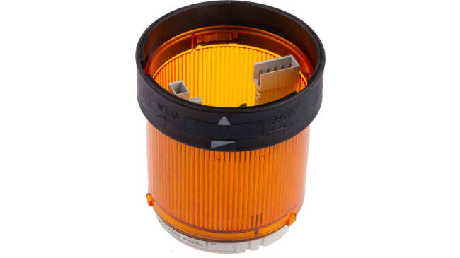 Segnalatore luminoso Schneider Electric XVBC5B5 Ambra 24V c.a./c.c. Ø70mm h63mm - Tecnologia LED, grado IP66, ideale per ambienti industriali e rumorosi.