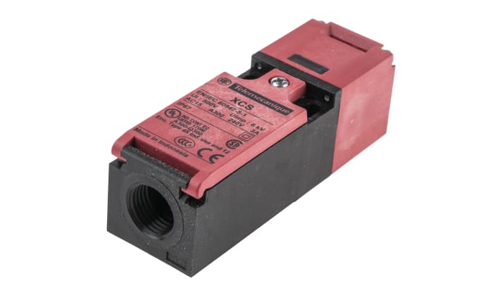 Interruttore di interblocco di sicurezza Telemecanique Sensors XCSPA792, 2NC, IP67, dimensioni 93.5mm x 30mm x 30mm, tensione 240V AC.