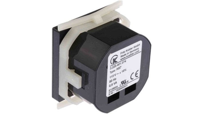 Contatore Kübler 3.220.401.074 a 7 cifre, montaggio a pannello, alimentazione 100-130 V c.a., dimensioni 48x48 mm.