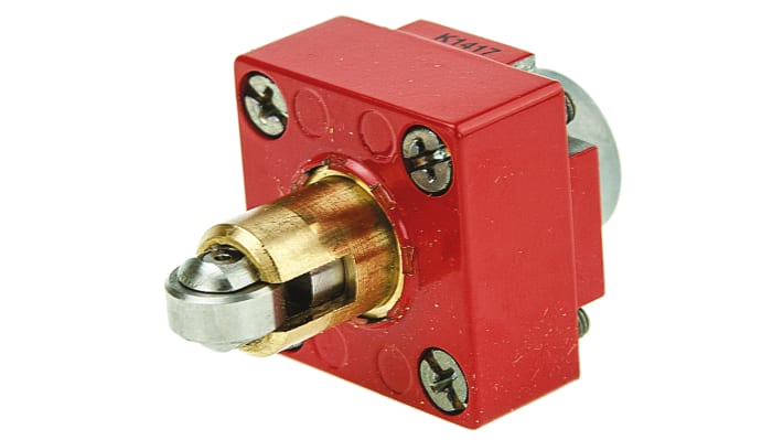 Telemecanique Sensors, interruttore di fine corsa NO/NC IP66, corpo metallico rosso, dimensioni 120mm x 40mm x 44mm.