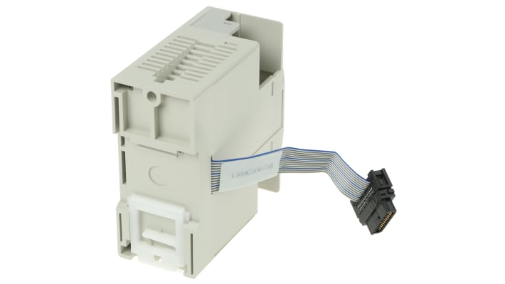 Modulo I/O PLC Mitsubishi Electric FX2N-16EYR-ES/UL, 16 uscite a relè, ingressi optoisolati, dimensioni 90 x 40 x 87 mm.