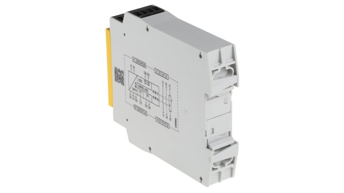 Wieland SNO 4062K-A-00C, relè di sicurezza a doppio canale, 24V, 6 A, LED di stato, dimensioni 96,5 x 22,5 x 114 mm.