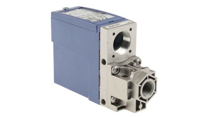 Sensore di pressione differenziale Telemecanique Sensors XMLB010A2S11, 10 bar, uscita relè, IP66, per fluidi fino a 70 °C.
