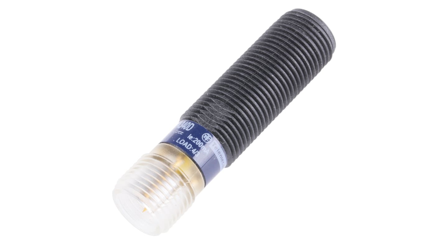 Sensore di prossimità cilindrico PNP Telemecanique Sensors XS4P12PA340D, M12, rilevamento 4 mm, IP67, alimentazione 12-24 V c.c.