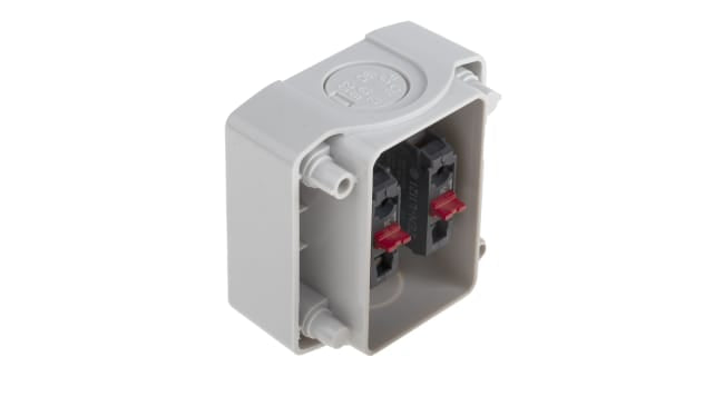 Pulsante di arresto di emergenza Schneider Electric Harmony XALK, montaggio superficiale, grado di protezione IP65/IP67/IP69K, dimensioni 68x68x53 mm.