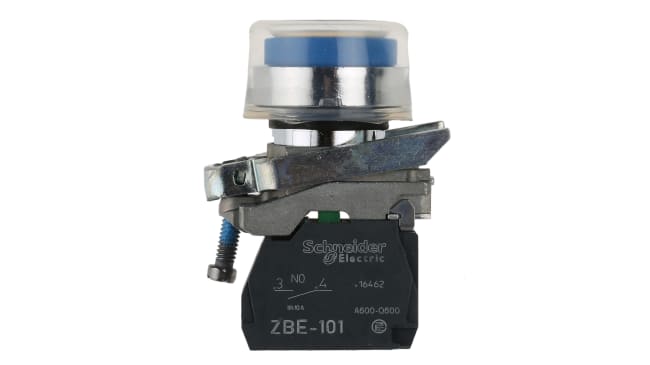 Pulsante Schneider Electric XB4BP61, SPST, IP66/IP67, montaggio a pannello - Ideale per ambienti critici, resistente all'acqua e alle sostanze chimiche. Per pannelli di controllo e situazioni di emergenza.