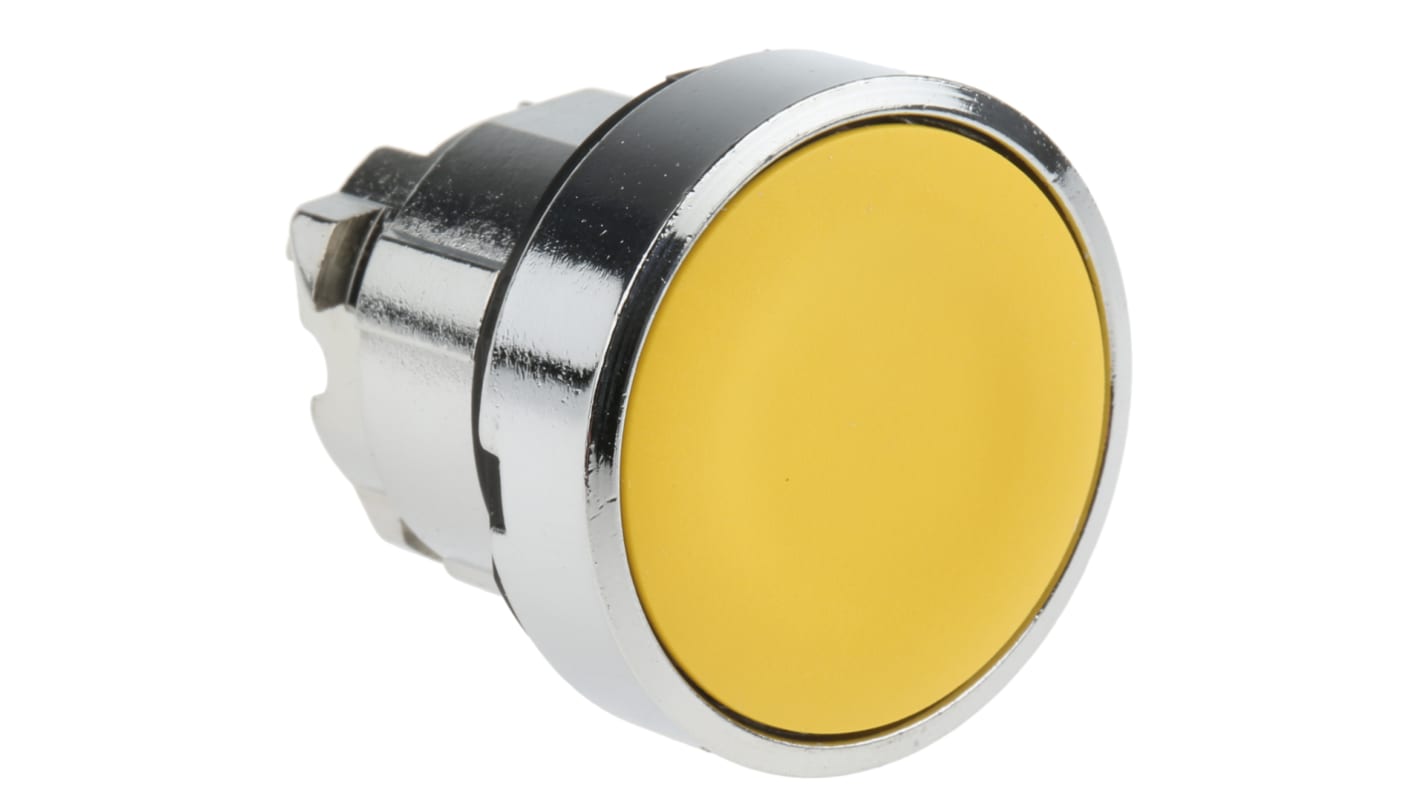 Testina Pulsante Instabile ZB4BA5 Harmony XB4 - Giallo, IP66, Metallo - Schneider Electric