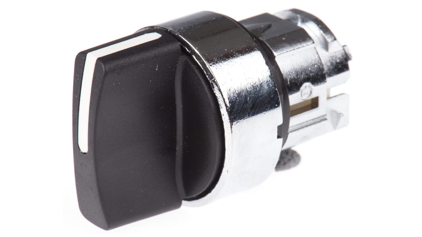 Testa selettori Harmony XB4 ZB4BD8, 3 posizioni, Ø 22mm, Nero, certificata UL, CSA, CE, NEMA, IP66, IP67, IP69.