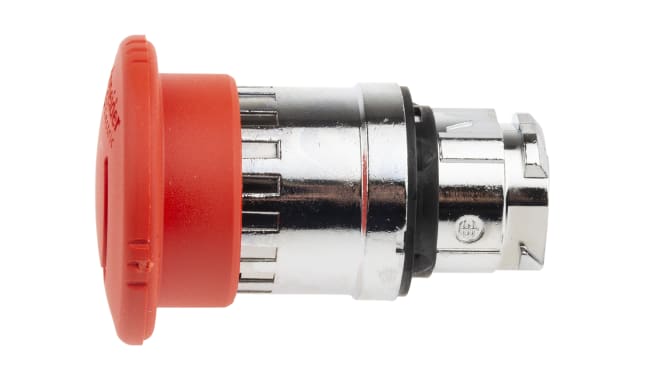 Pulsante di arresto di emergenza Schneider Electric ZB4BS844 Harmony XB4, Montaggio a pannello, Ø 22mm, IP66/IP69K. Ideale per macchinari e pannelli di controllo.