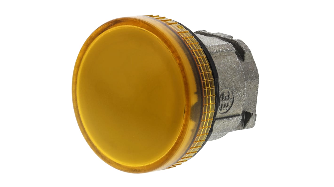 Spia LED Harmony XB4 Schneider Electric, Arancione, Montaggio a Pannello - Cod. ZB4BV05. Diametro foro 22mm, IP66/IP67/IP69K. Ideale per pannelli di controllo industriali.