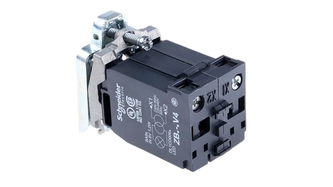 Blocco luci a incandescenza Harmony XB4 Series Schneider Electric ZB4BV4. Affidabile, facile da installare, protezione IP20.