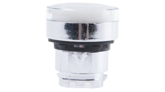 Attuatore pulsante ZB4BW31 Schneider Electric, Serie Harmony XB4, Bianco, Testa luminosa, Certificazioni UL, CSA, CE.