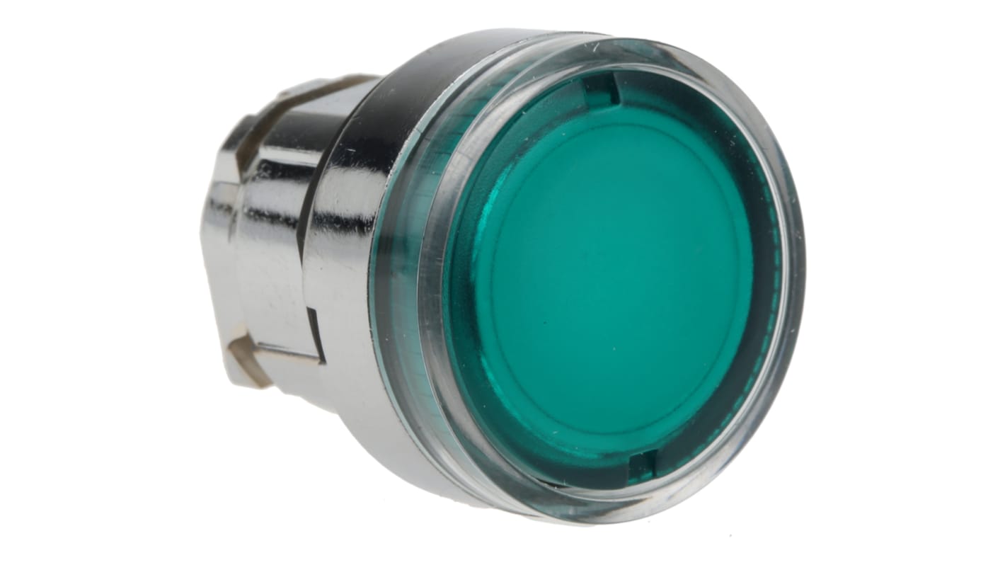Testa pulsante luminoso verde Harmony XB4 ZB4BW33 Schneider Electric - Serie, certificazioni UL, CSA, CE, NEMA, IEC, JIS. Ideale per avviare macchinari industriali, resistente a temperature estreme e pulizie frequenti.