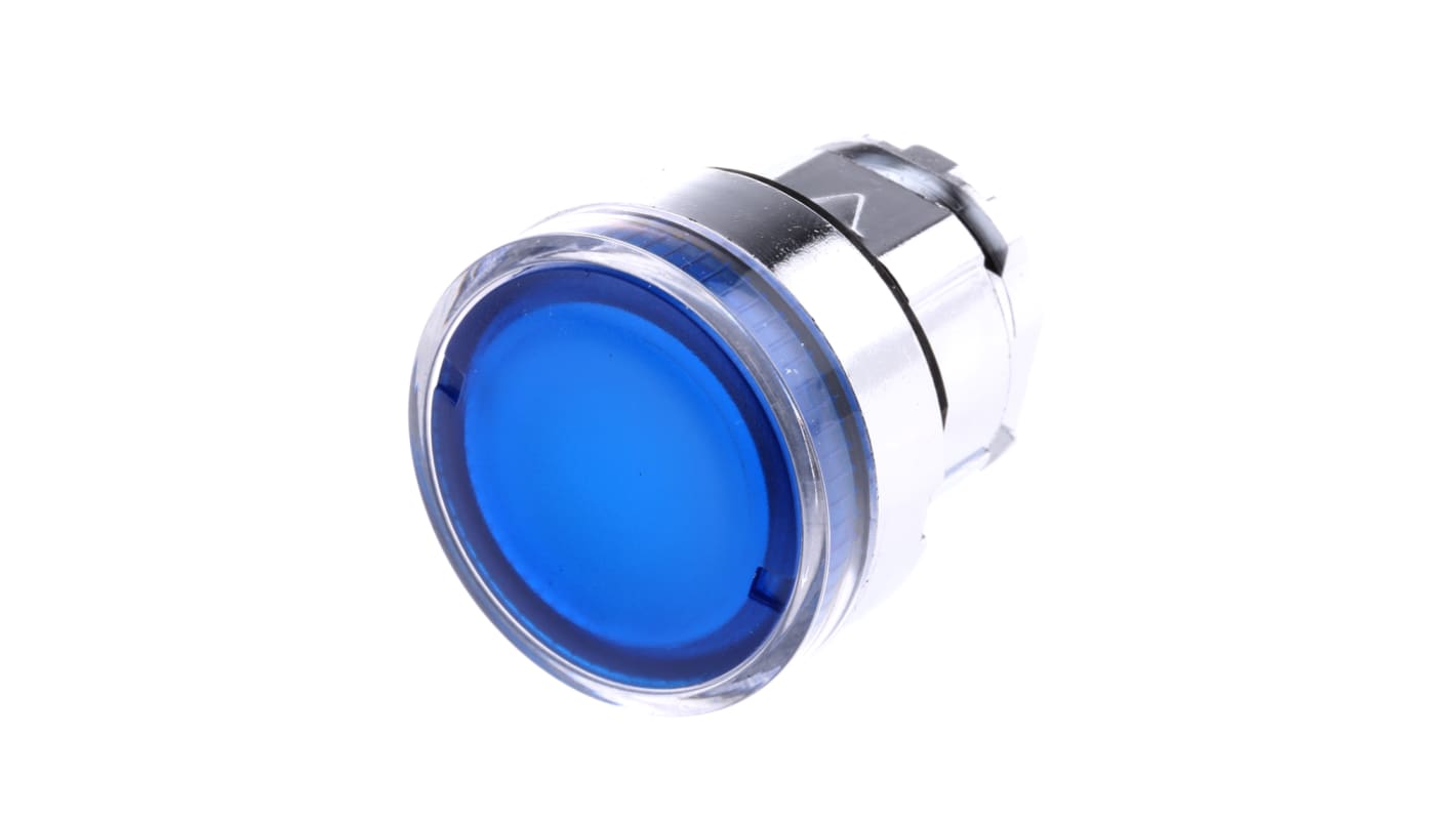 Testa Pulsante Luminoso ZB4BW36 Schneider Electric Harmony XB4 - Blu, Ritorno a Molla, IP66. Ideale per ambienti industriali e automobilistici.