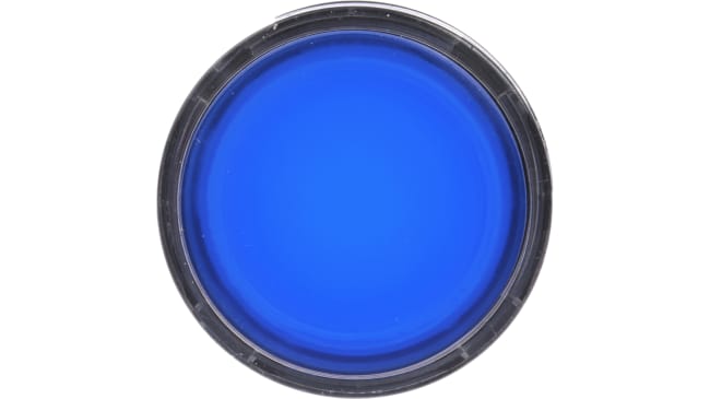Testa pulsante Schneider Electric ZB4BW363, diametro 22mm, ritorno a molla - Serie Harmony XB4 - Blu. Resistente, ideale per automazione industriale.