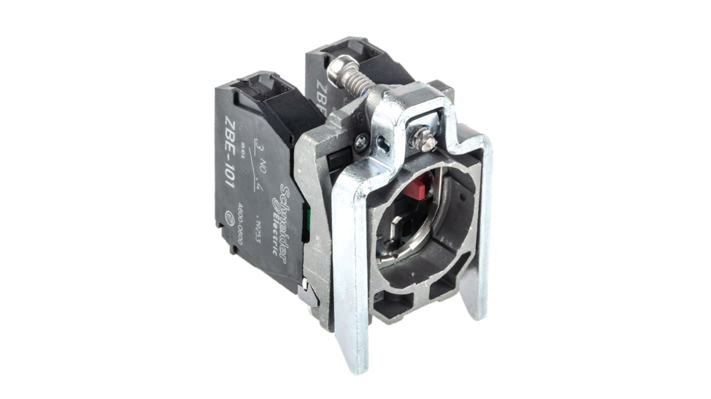 Blocco contatti Schneider Electric ZB4BZ105, 1 NA + 1 NC, 600V, terminali a vite, alta conduttività. Ideale per automazione industriale.