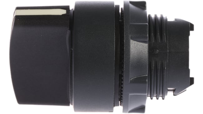 Testa selettore Schneider Electric ZB5AD2 Harmony XB5, 2 posizioni, Ø 22mm, Nero, IP67/IP69/IP69K. Ideale per ambienti industriali e pannelli di controllo.
