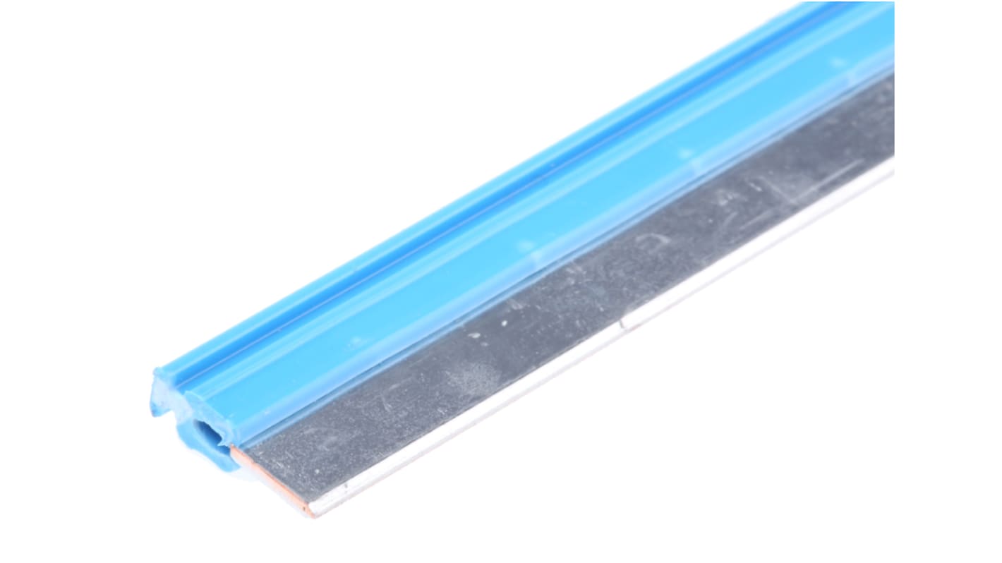 Barra di distribuzione Phoenix Contact FBST 500-PLC BU - 2966692, corrente max 32 A, lunghezza 500 mm. Ideale per cablaggio rapido e personalizzabile su pannelli di controllo e reti PLC.
