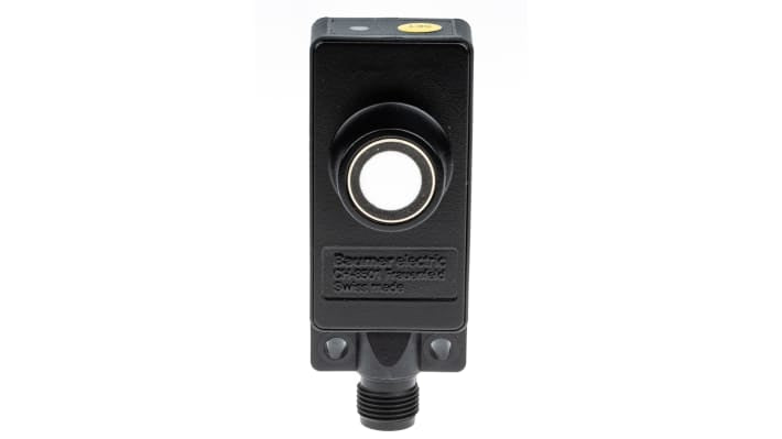 Sensore di prossimità Baumer UZDK 30P6103/S14, tecnologia a ultrasuoni, PNP, rilevamento 100-1000 mm, IP67, dimensioni 65 x 30 x 31 mm.