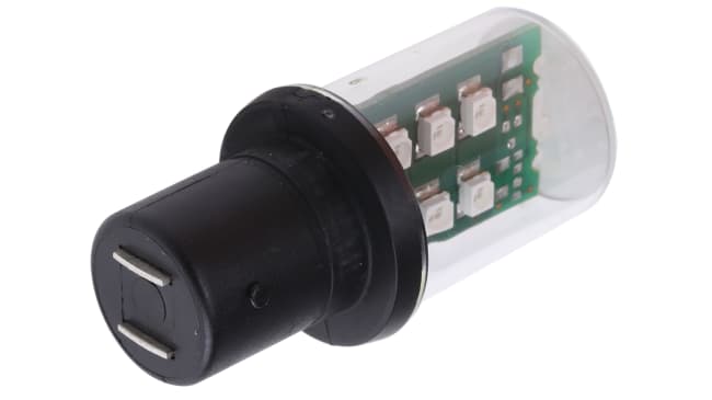 Lampadina LED blu Schneider Electric DL1BDB6 per segnalatori modulari, 24 V, IP66, base BA15d, -25/+50 °C.