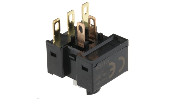 Blocco contatti Omron A161, 1CO, terminali a saldare, IP65, per tensione 230 V c.a., diametro 16 mm, assemblaggio modulare.