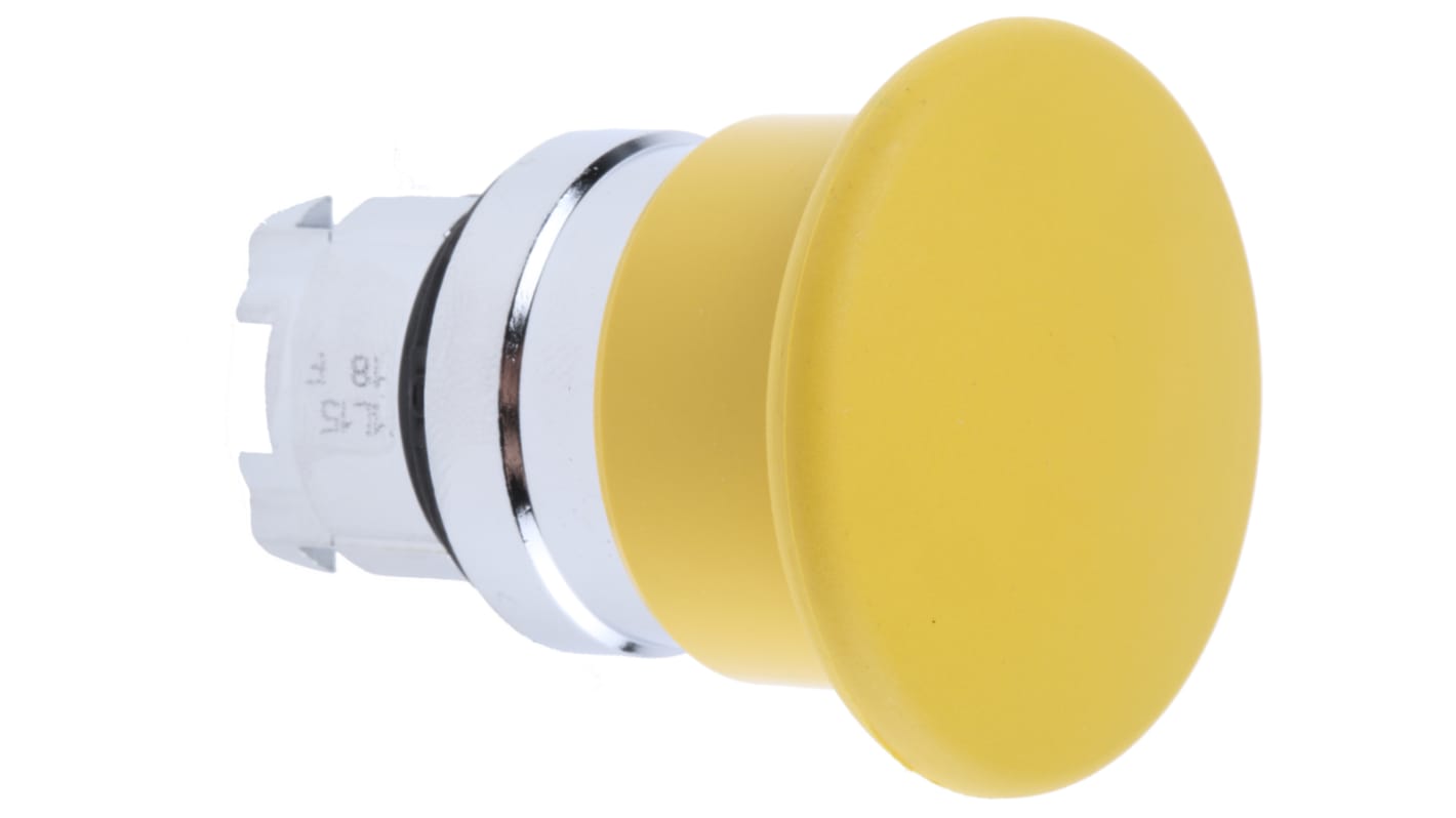 Attuatore pulsante a ritorno a molla ZB4BC5, Giallo - Harmony XB4. Serie Schneider Electric per applicazioni industriali.