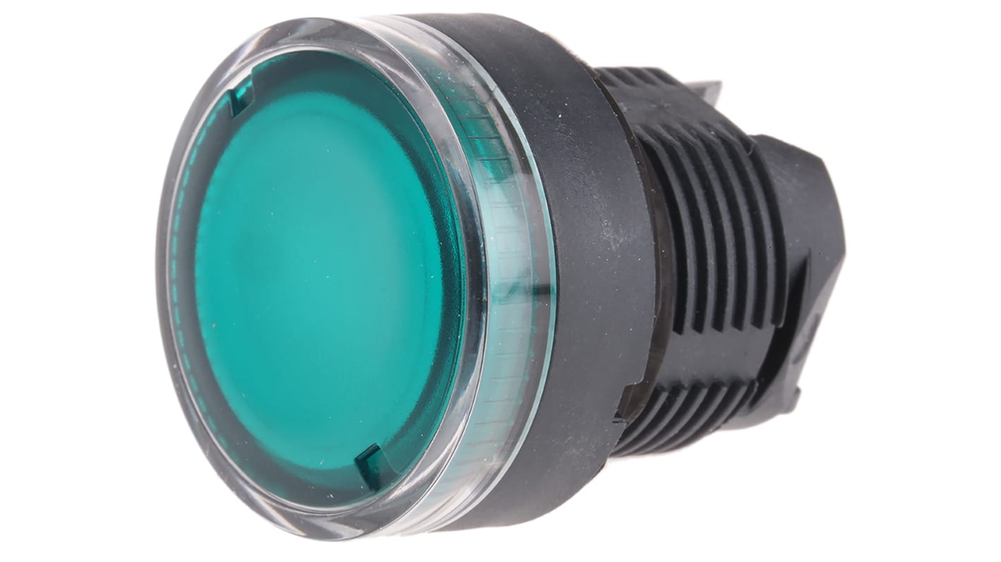 Attuatore pulsante Schneider Electric ZB5AW33, rotondo, verde, illuminato, diametro 28.5mm, protezione IP66/IP67/IP69K.