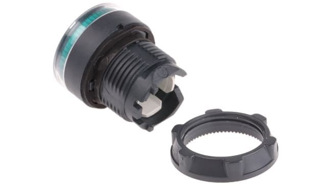 Attuatore pulsante Schneider Electric ZB5AW33, rotondo, verde, illuminato, diametro 28.5mm, protezione IP66/IP67/IP69K.