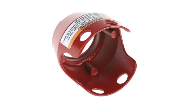 Protezione di arresto di emergenza Schneider Electric ZBZ1604 per Serie XB4 e XB5. Metallo rosso, Ø40mm, Harmony XB. Sicurezza industriale.