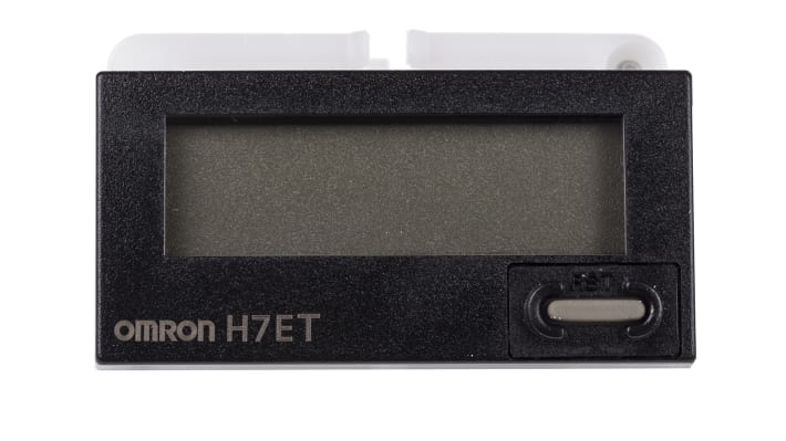 Contatore Omron H7ET-NV-BH con display LCD 7 cifre, montaggio a pannello, alimentazione 4,5-30 V c.c., protezione IP66.