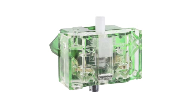 Blocco contatti Schneider Electric 9001KA2, tipo NO, con terminali a vite regolabili, grado di protezione IP 20.