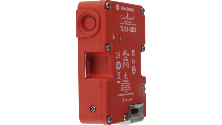 Interruttore di interblocco a solenoide Allen Bradley 440G-T27121, 24V, IP67, 2NC+1NO, dimensioni 126x86x33mm.