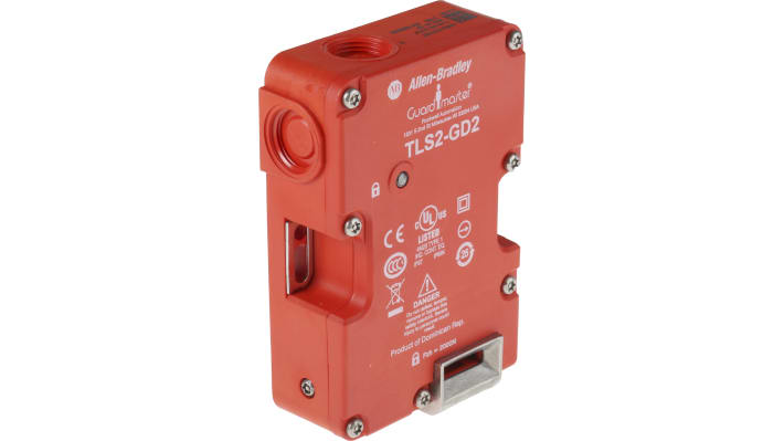 Interruttore di interblocco a solenoide Allen Bradley 440G-T27127, 24V, IP67, 2NC+1NO, dimensioni 126x86x33mm.