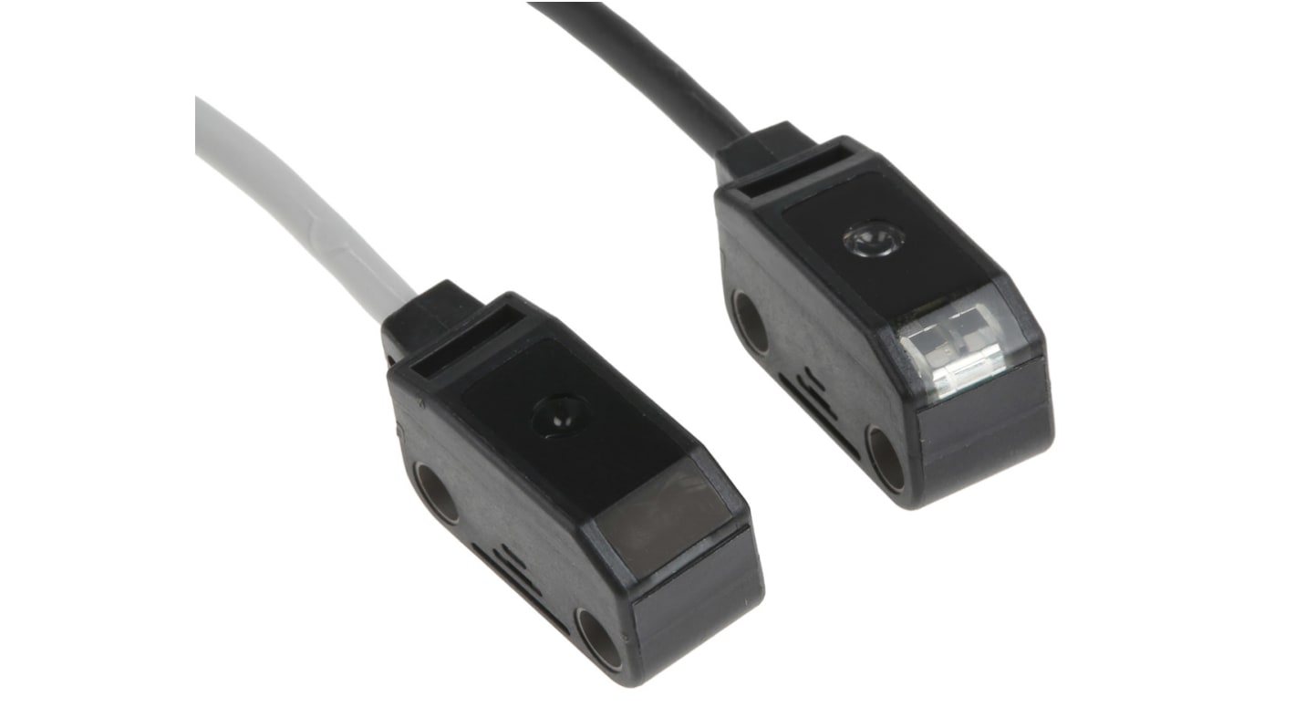 Sensore fotoelettrico rettangolare Panasonic EX-23-PN, rilevamento fino a 2 m, uscita PNP, grado di protezione IP67.