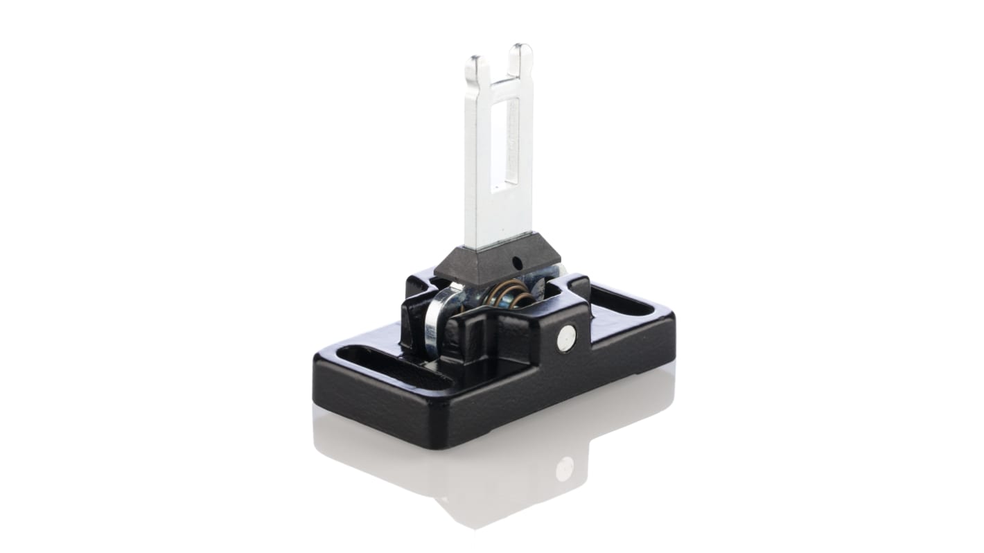 Attuatore Schmersal AZM190-B3/2X15 per interruttore di sicurezza, forza di chiusura 30 N, montaggio in 4 posizioni, struttura in metallo zincato.