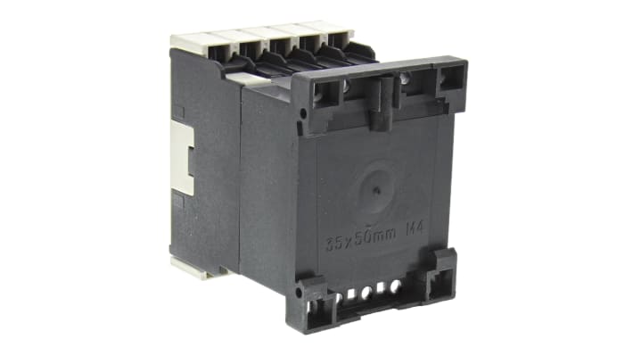 Contattore tripolare Schneider Electric LC1K06103B7, 3 poli, 3 contatti NA, montaggio su guida DIN, dimensioni 58x45x57 mm.