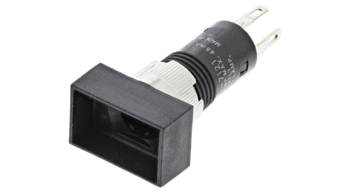 Interruttore a pulsante a ritenuta Omron A3DJ-7121, SPST luminoso, montaggio a pannello, diametro foratura 8 mm.