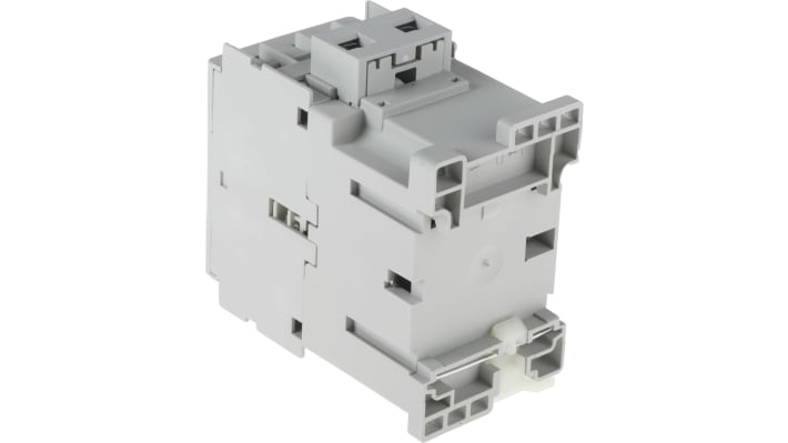 Contattore Allen Bradley 100-C16KF10, 3 poli, 16 A, 230 V c.a., 1 contatto ausiliario NA, dimensioni 45x81x86,5 mm.
