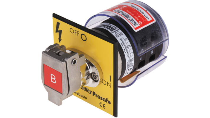 Interruttore di interblocco di sicurezza Allen Bradley Guardmaster 440T-MRPSE100B, montaggio a pannello, grado di protezione IP20, corrente massima 20A.