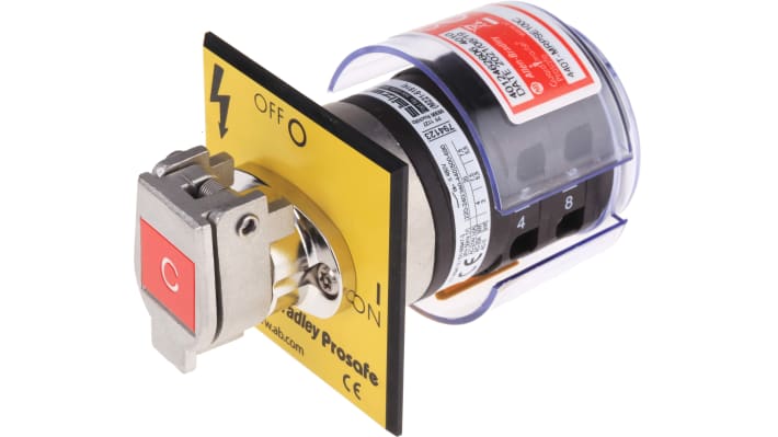 Interruttore di interblocco di sicurezza Allen Bradley Guardmaster 440T, montaggio a pannello, corrente massima 20A, acciaio inox.