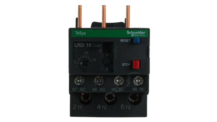 Relè di sovraccarico termico Schneider Electric LRD16 - 9-13A 690V c.a. TeSys - Protezione motori industriale.
