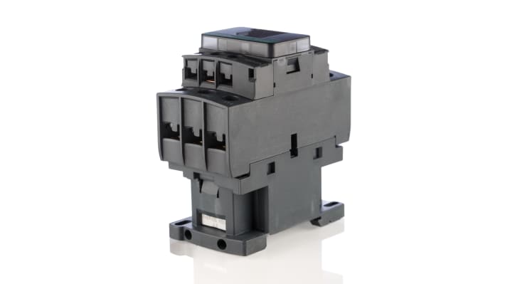 Contattore Schneider Electric LC1D25BD, 3 poli 11 kW 690V c.a. 40A 24V c.c. per industria petrolifera, mineraria e energetica.