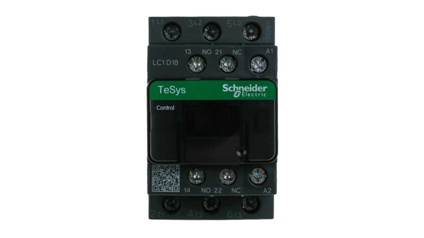Contattore Schneider Electric LC1D18P7, 3 poli, 7,5 kW, 230 V c.a. - Ideale per ambienti difficili e applicazioni industriali.